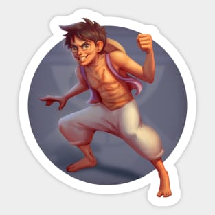 Luffy x Aladdin Crossover Sticker